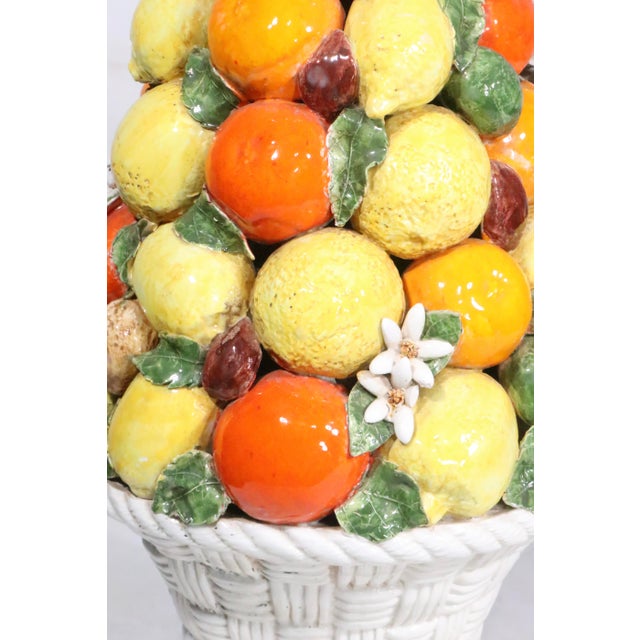 Mid 20th Century Assembled Pair of Italian Majolica Fruit Lamps - a Pair For Sale - Image 16 of 18