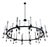 Restoration Hardware Grand Black Iron Chandelier For Sale