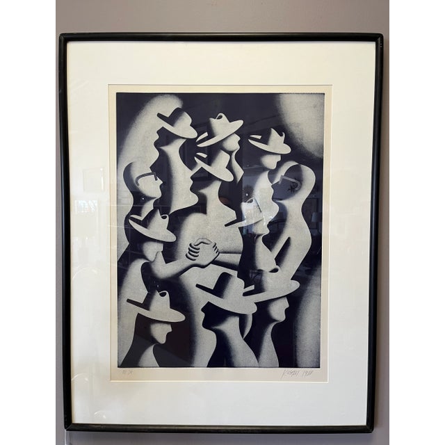 Original Artist Proof 5/5 1988 Signed Mark Kostabi ‘Merger’, Framed For Sale - Image 6 of 7