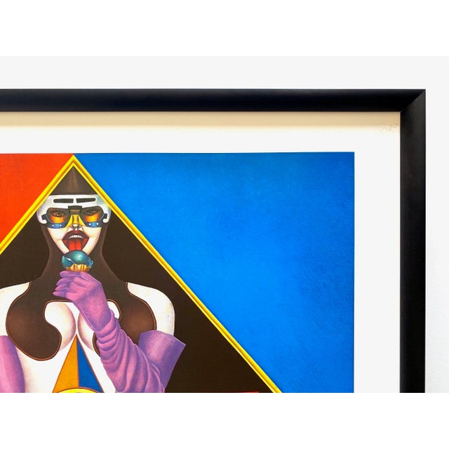 Richard Lindner Vintage 1967 Mid Century Modern Lithograph Print Framed Pop Art Exhibition Poster " Ice " 1966 For Sale - Image 9 of 13