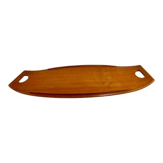 1950s Vintage Teak Large Dansk Surfboard Shape Serving Tray by Jens Quistgaard For Sale