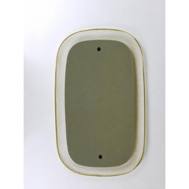 Mid-Century Wall Mirror in Rigitulle Metal & Brass by Vereinigte Werkstätten for Kunst, Germany, 1950s For Sale - Image 13 of 18