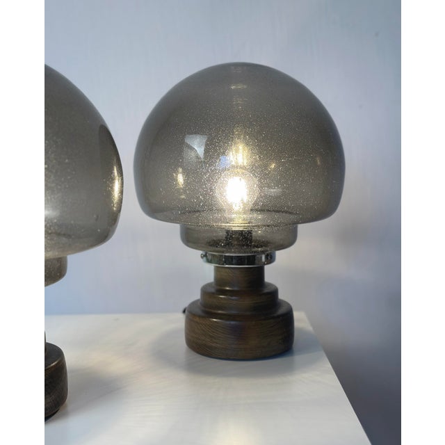 Vintage Italian Brutalist Table Lamps, 1970s, Set of 2 For Sale - Image 4 of 8