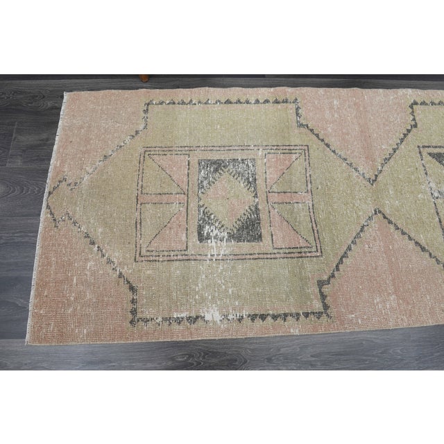 1970s Vintage Handmade Wool Cotton Orange Runner Rug For Sale - Image 11 of 11
