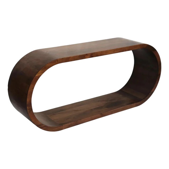 Vaylin Geometric Wood Console Table by Loomlan For Sale