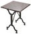 Square Bistro Table in Wood and Cast Iron For Sale