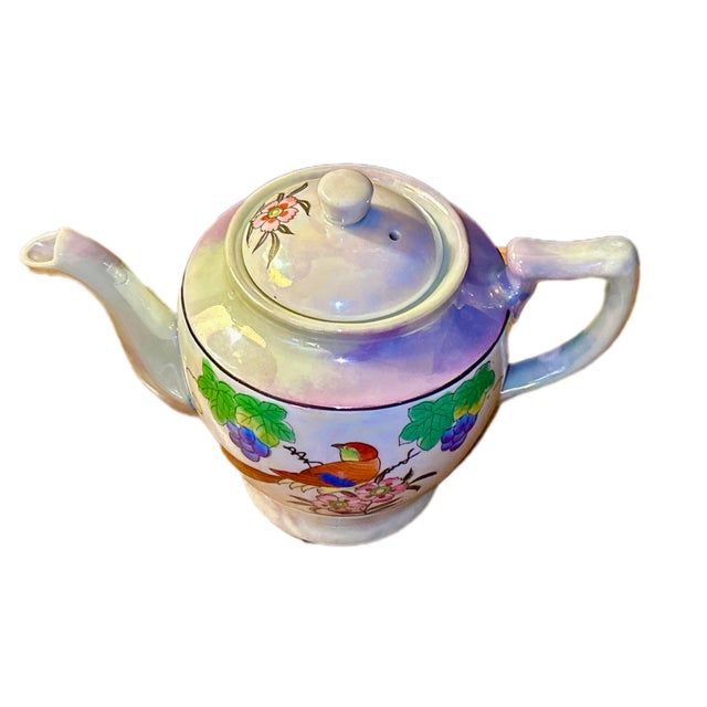 Japanese Vintage Japanese Lusterware Tea Pot For Sale - Image 3 of 8