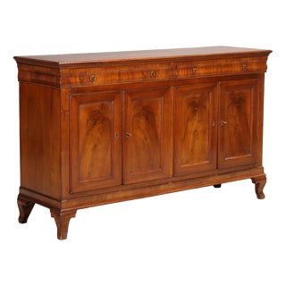 20th Century Walnut and Crotchet Sideboard, Italy For Sale