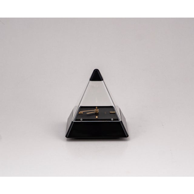 Metal Pyramid Clock by Hidekatsu Nomizu for Tochigi Tokei, 1989 For Sale - Image 7 of 14