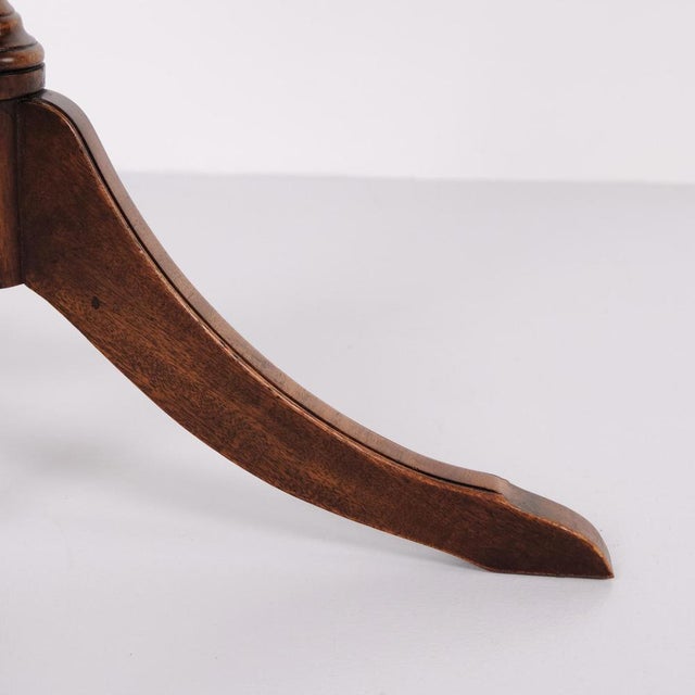 Antique Side Table in Mahogany with Turned Column, 1890s For Sale - Image 5 of 11