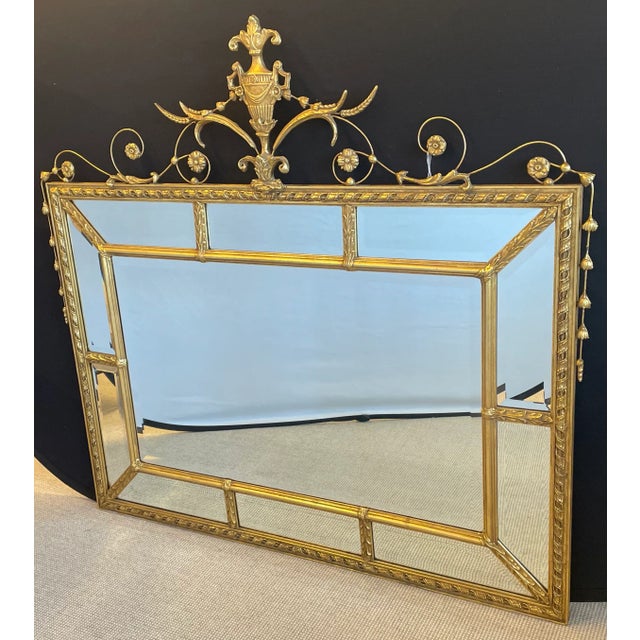 Adams Style Gilt Wood Wall, Console or Over the Mantle Mirror For Sale - Image 10 of 13