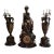 Antique Grand Palace Signed Bronze Clock Set For Sale