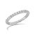 Contemporary 14K White Gold 1.00 Cttw Lab-Grown Diamond Shared Prong Set Eternity Band Ring (F-G Color, VS1-VS2) For Sale - Image 3 of 6