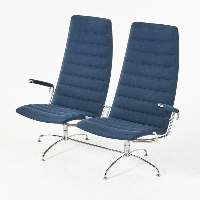 SAS Chair Sofa in Chromed Metal Frame by Jens Armundsen for Fritz Hansen, 1980s For Sale - Image 3 of 6