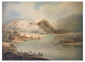 William Anderson, Figures Boarding Ferry in a Landscape, Early 19th Century, Watercolour