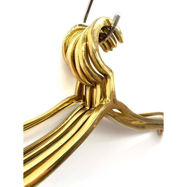 Mid-Century Coat Hangers in Brass, Set of 6 For Sale - Image 9 of 12