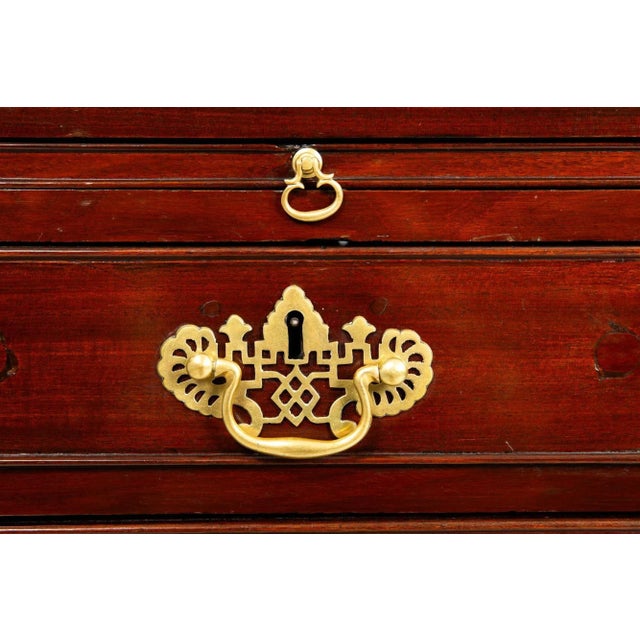 George III English Antique Mahogany Bookcase Secretary Desk Circa 1780 For Sale - Image 12 of 12