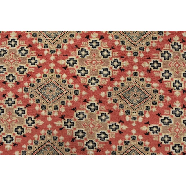 Bokhara Jaldar Rug 8’4” X 10’4” Pink Wool Tribal Hand-Knotted Oriental Carpet For Sale - Image 10 of 14