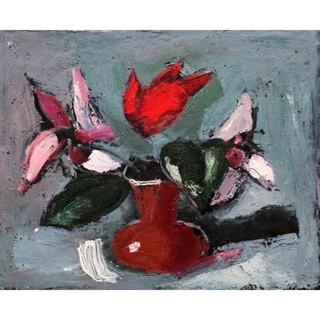 Aleksandr Rodin, Flowers, Oil on Cardboard For Sale - Image 9 of 9