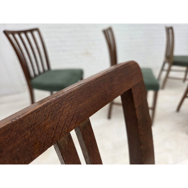 Mid-Century Modern Danish Dining Chairs in Furniture Wool and Oak Wood, 1960s, Set of 6 For Sale - Image 3 of 18