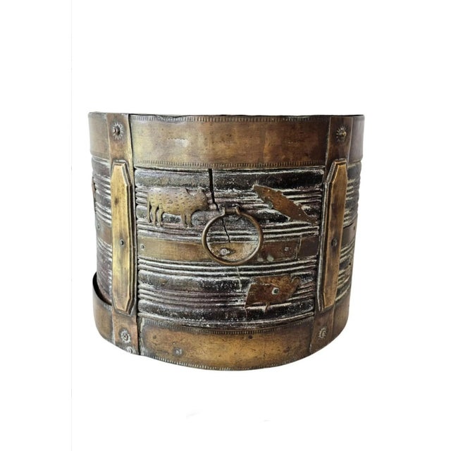 Early 19th Century British Colonial India Brass-Mounted Wood Bucket For Sale - Image 13 of 13