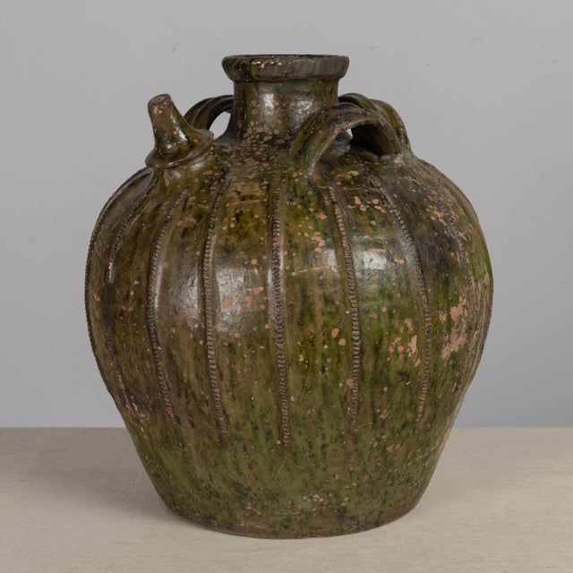 18th Century French Pottery Walnut Oil Jug From Perigord For Sale - Image 4 of 13