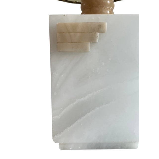 Stone 50s Alabaster Table Lamp For Sale - Image 7 of 12
