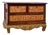Antique Chinese Hand-Carved Wood Chest With Gilt Details For Sale