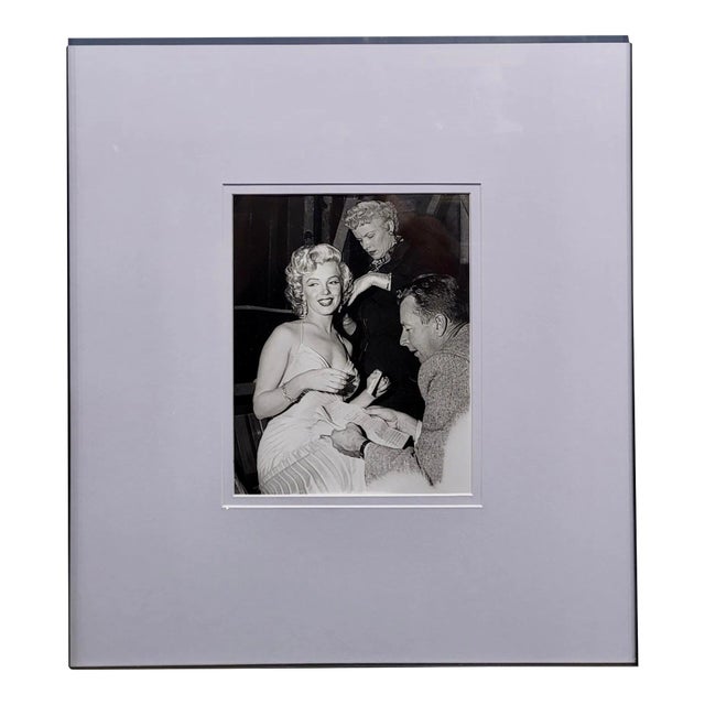 Marilyn Monroe on the Set Having a Haircut-Rare 1950s Photograph by Darlene Hammond For Sale