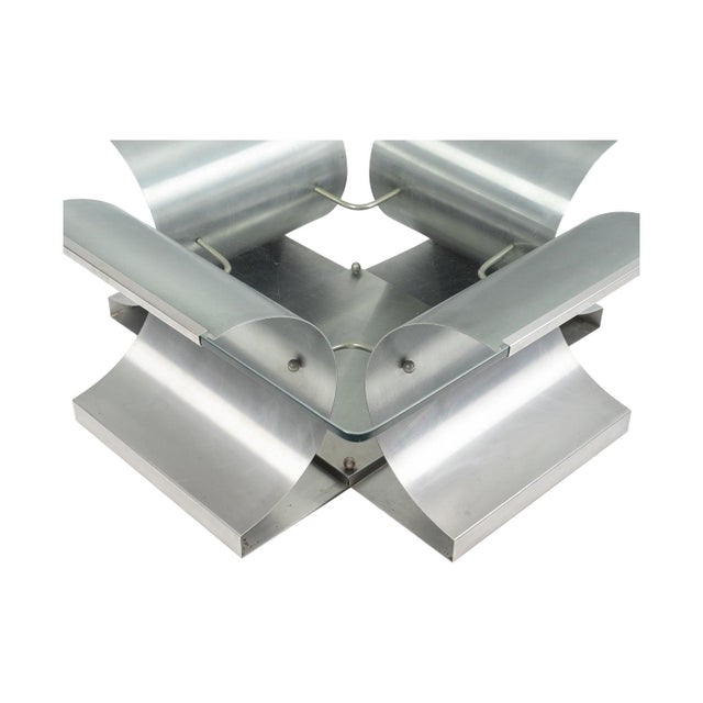 Metal Coffee Table attributed to François Monnet for Kappa, 1970 For Sale - Image 7 of 14