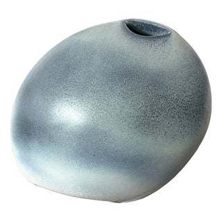 Organically Shaped Ceramic Solifleur Vase, France, 1970s For Sale