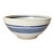 Vintage Large Studio Pottery Blue Striped Bowl For Sale