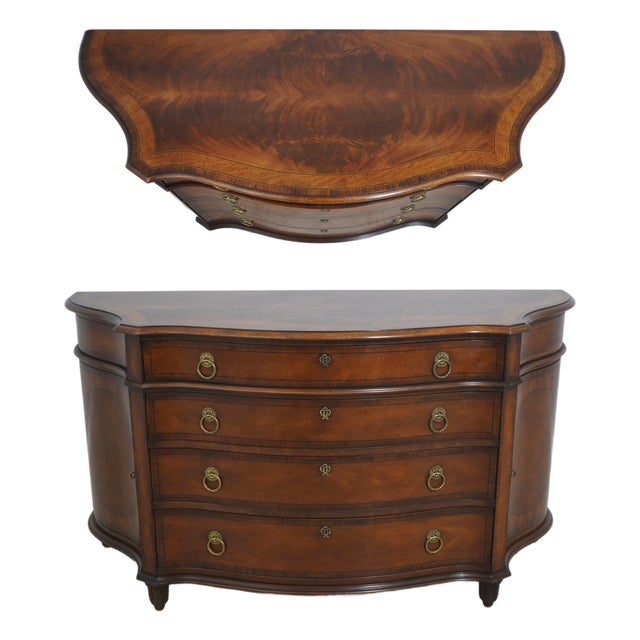 Henredon 4 Drawer 2 Door Mahogany Server High Chest For Sale