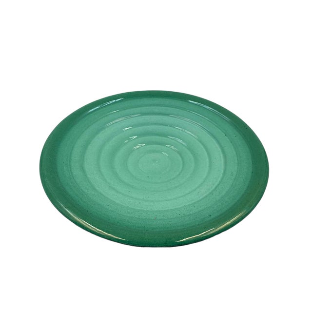 Mid-Century Green Ceramic Plate Centerpiece by Giuseppe Mazzotti for Albisola, Italy, 1960s For Sale - Image 12 of 18
