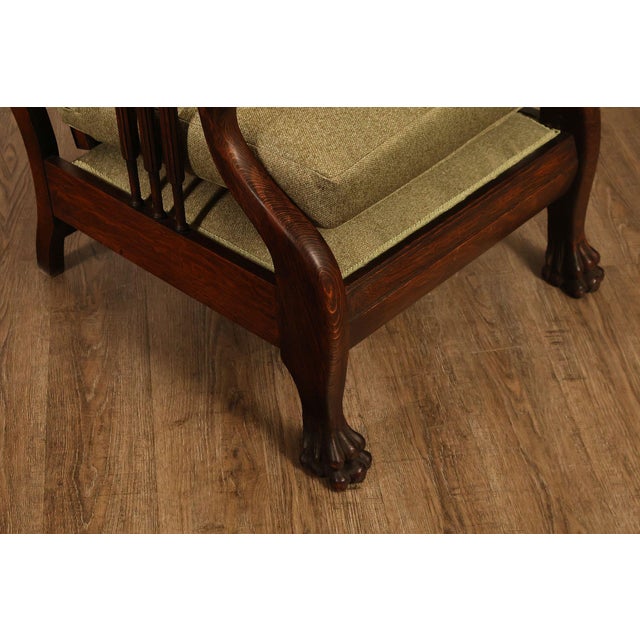Antique Victorian Oak Morris Reclining Chair For Sale - Image 13 of 18