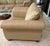 Mid-Century Modern Italsofa by Natuzzi Beige Leather Arm Chair For Sale - Image 3 of 16