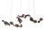 Dune 12 Curve Chandelier with Shades in Dark Bronze Metallic Tone by Daniel Becker for Moss Objects For Sale