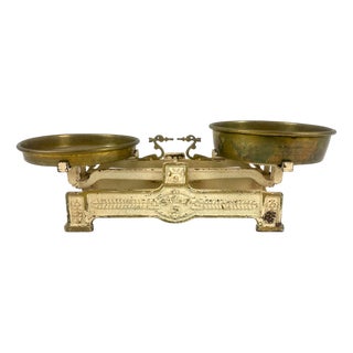 Art Nouveau Cast Iron & Brass Sfinx Scale, 1900s For Sale