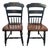 Pair of Vintage Hitchcock Plank Bottom Dining Side Chairs Paint Decorated For Sale