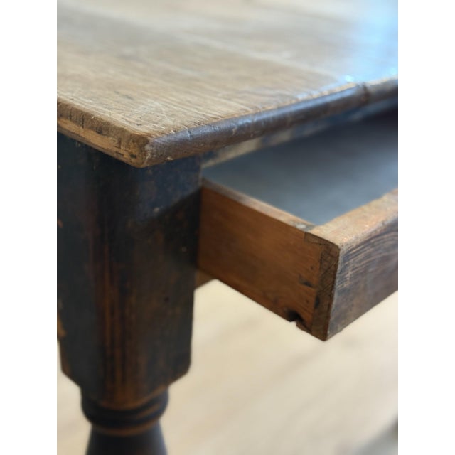 Antique English Table with Drawer For Sale - Image 4 of 8