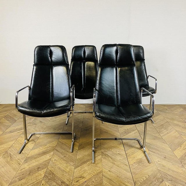 Vintage Eleganza Armchairs by Tim Bates for Pieff, 1970s, Set of 4 For Sale - Image 4 of 14
