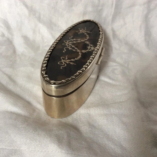 Antique English Sterling Silver Dresser Box For Sale - Image 5 of 9