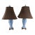 Chinese Chinoiserie Pair of Blue and White Table Lamps For Sale