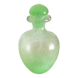 Vintage Pulegoso-Style Blown Glass Apothecary Jar With Stopper