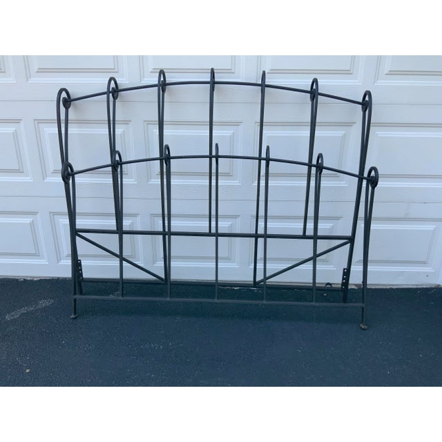 1970s Forged Iron Queen Size Headboard & Footboard For Sale - Image 13 of 13