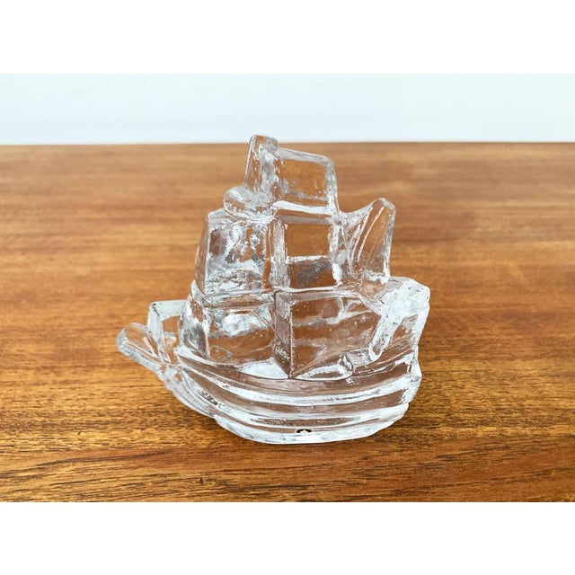 Vintage Swedish Glass Ship by Uno Westerberg for Pukeberg Glass, 1970s For Sale - Image 3 of 18