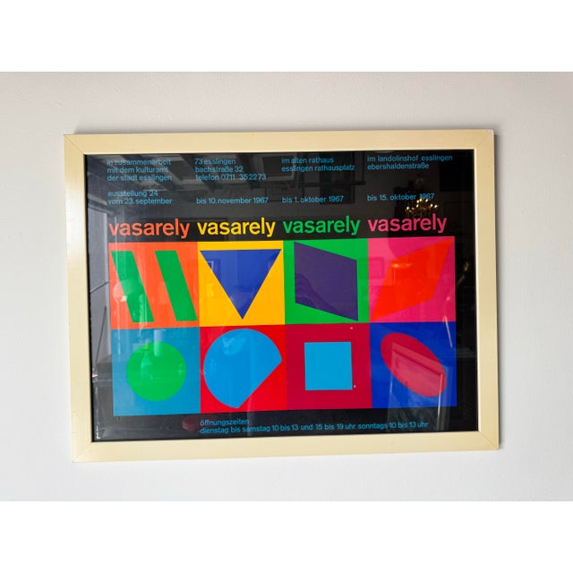 Mid-Century Modern Vintage Victor Vasarely Exhibition Print 1967 Esslingen For Sale - Image 3 of 12