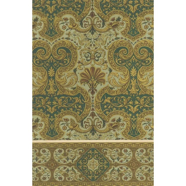 Rich Gold and Green Decorative Motif, 1600s, Lithograph For Sale - Image 6 of 10