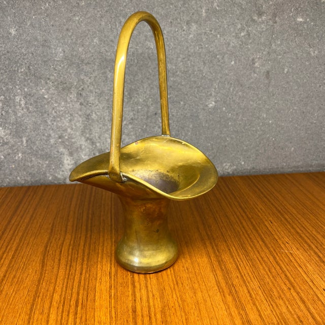 Early 20th Century Antique Imperial Russian Solid Brass Basket Early 20th Century For Sale - Image 5 of 5