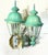 Pair Vintage Solid Brass Verdigris Carriage Lanterns-Traditional Colonial Style For Sale - Image 10 of 16